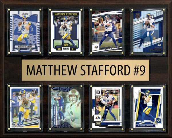 Matthew Stafford #9 8 Card plaque