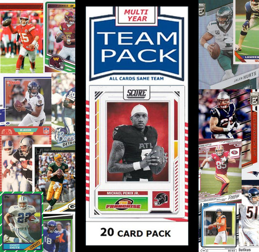 20 Card Team Pack Atlanta Falcons 2025 Score 2024 Donruss Michael Penix Jr