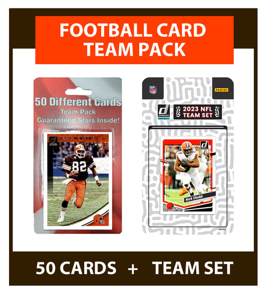 Cleveland Browns Team Pack 50 Cards Ozzie Newsome + 2023 Donruss Team Set