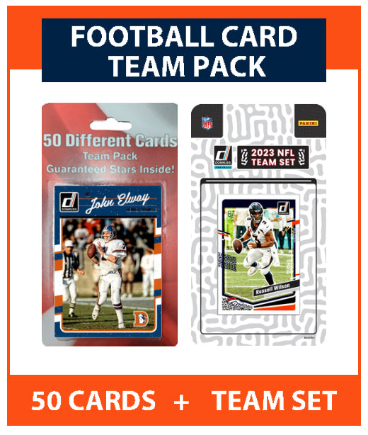 Denver Broncos Team Pack 50 Cards John Elway + 2023 Donruss Team Set