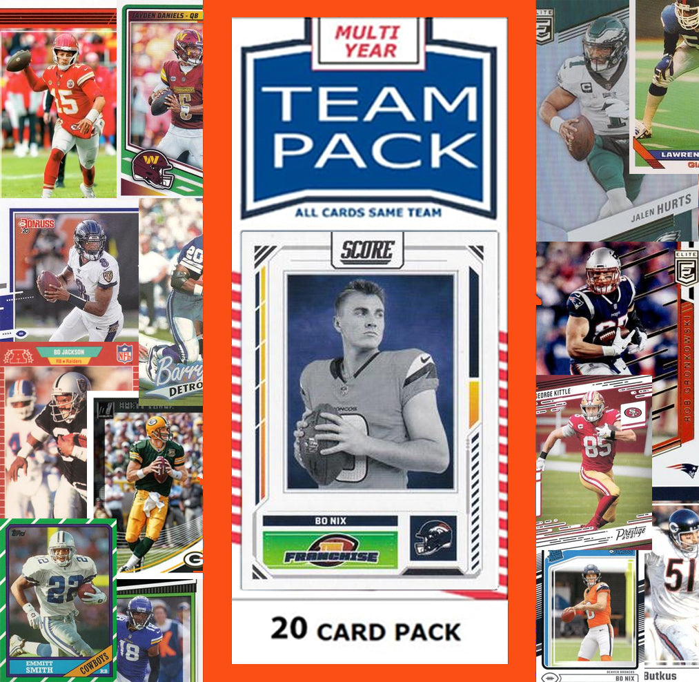 Donruss Denver Broncos Team Sets 2024 2023 2019 2016 2013 + Multiyear Pack 2025 Bo Nix