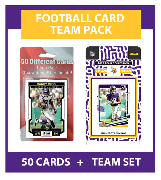Minnesota Vikings Team Pack 50 Cards + 2023 Donruss Team Set