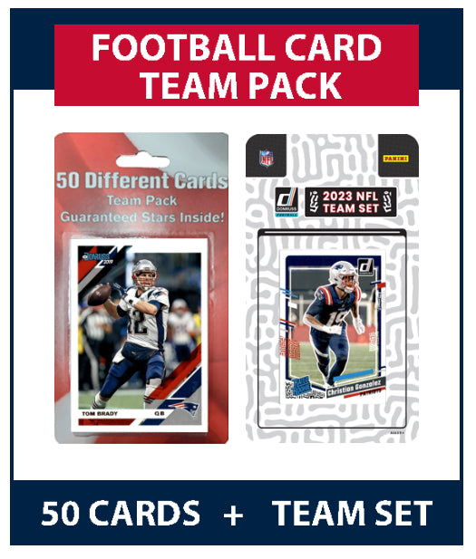 New England Patriots Team Pack 50 Cards Tom Brady + 2023 Donruss Team Set