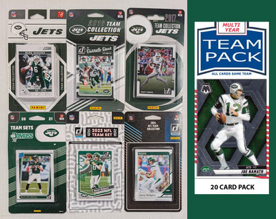 Donruss New York Jets 7 Football Card Team Sets 2024 2023 2021 2017 2016 2011 2025 Joe Namath
