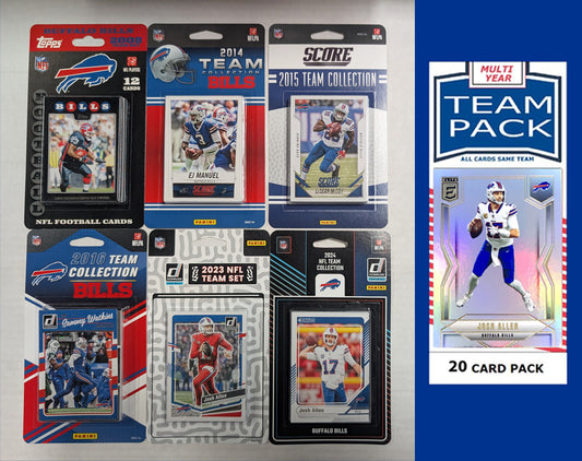 Donruss Buffalo Bills Team Sets 2024 2023 2016 2008 + Multiyear Pack 2025 Josh Allen