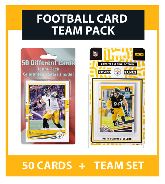 Pittsburgh Steelers Team Pack 50 Cards Roethlisberger + 2023 Donruss Team Set