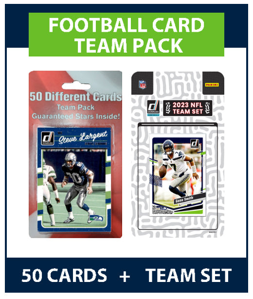 Seattle Seahawks Team Pack 50 Cards Steve Largent + 2023 Donruss Team Set