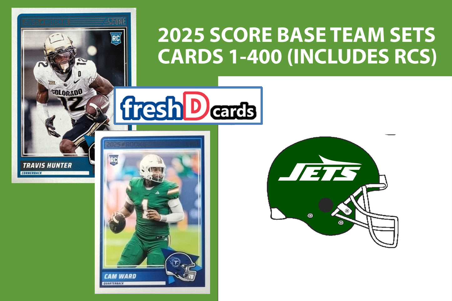 2025 SCORE NFL New York Jets Team Set Breece Hall Garrett Wilson Brady Cook