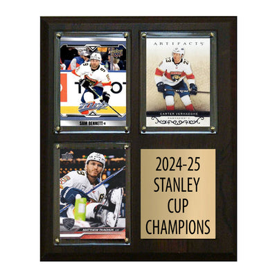 2025 2024-25 Florida Panthers Stanley Cup Champions 3 Card plaque