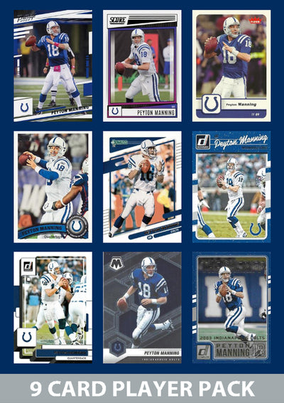 Peyton Manning 9 Card Legend Pack 2024 2025 Donruss Topps Panini Score Indianapolis Colts