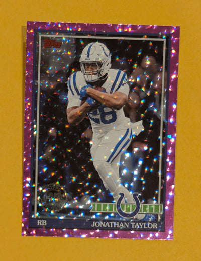2026 Topps Football Jonathan Taylor 1991 Topps Football #91TF-49 Pink Crackle Foil