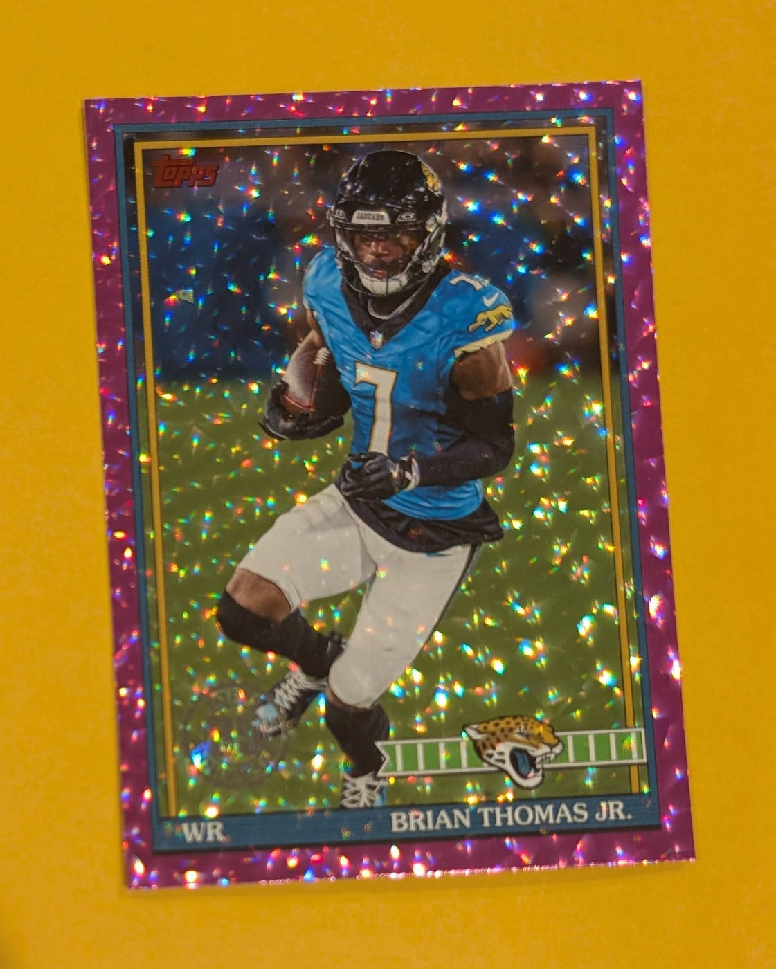 2026 Topps Football Brian Thomas Jr. 1991 Topps Football #91TF-9 Pink Crackle Foil
