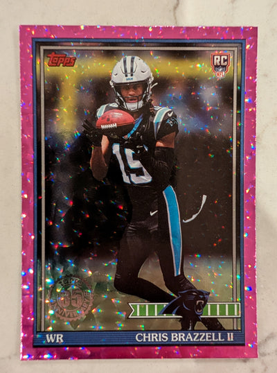 2026 Topps Football Chris Brazzell II 1991 Topps Rookies #91TR-26 Pink Crackle Foil