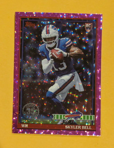 2026 Topps Football Skyler Bell 1991 Topps Rookies #91TR-27 Pink Crackle Foil