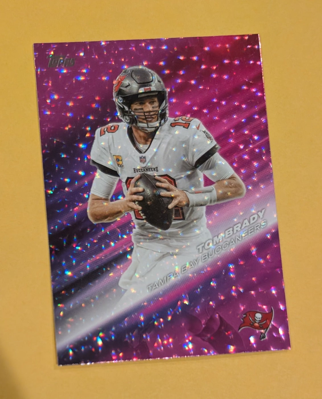 2026 Topps Football Tom Brady Greats of the Game #GOTG-1 Pink Crackle Foil