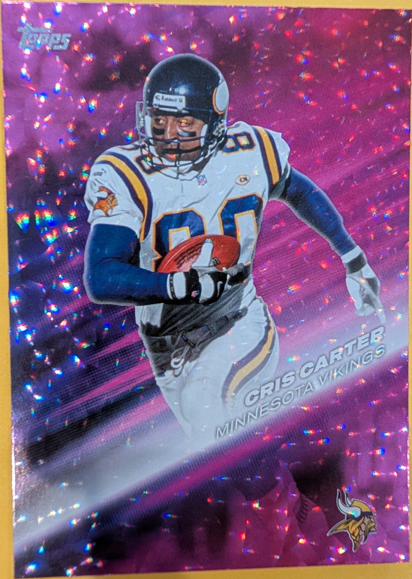 Cris Carter GOTG-10 2026 Topps Football Greats of the Game Pink Crackle Foil