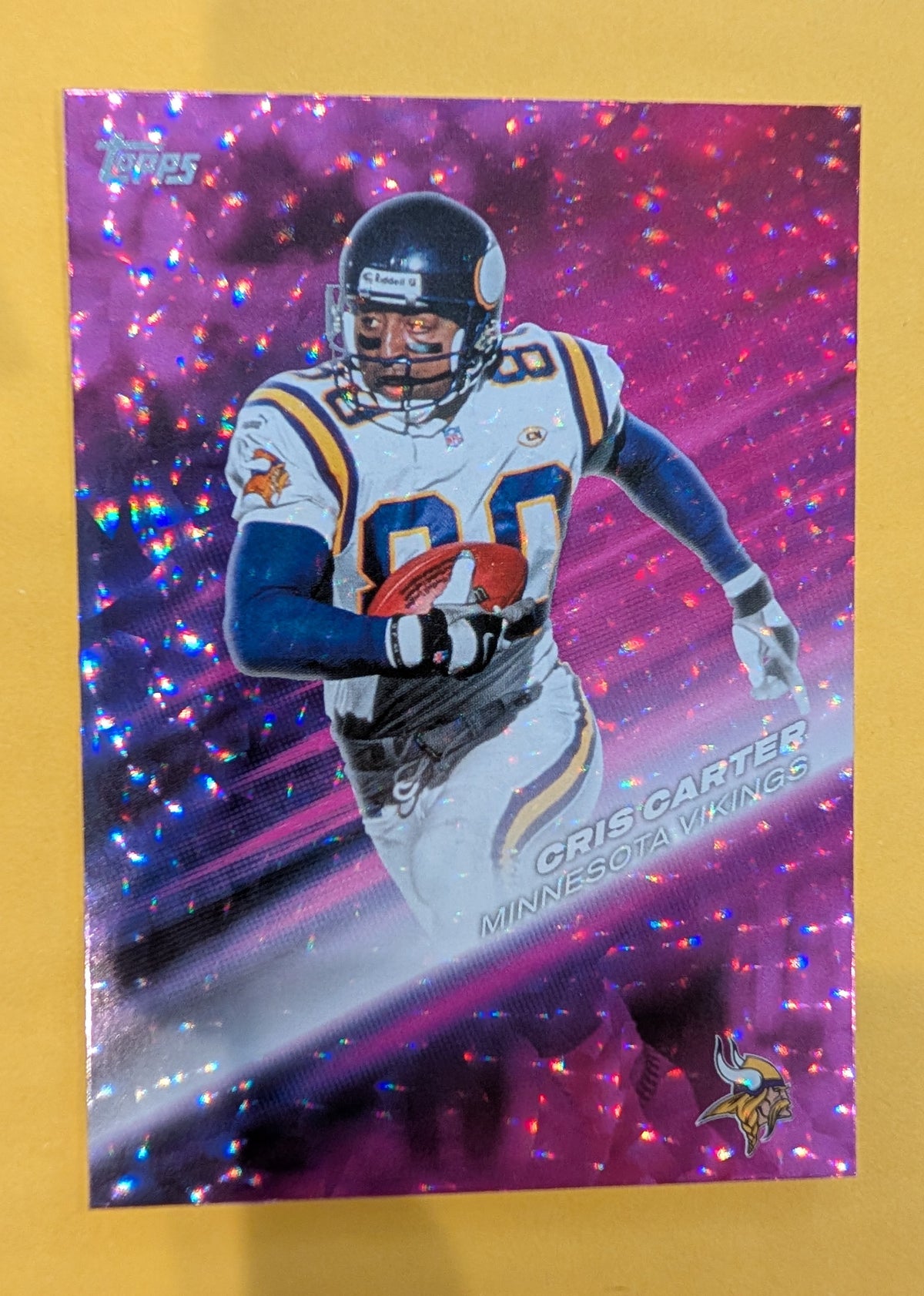 2026 Topps Football Cris Carter Greats of the Game #GOTG-10 Pink Crackle Foil