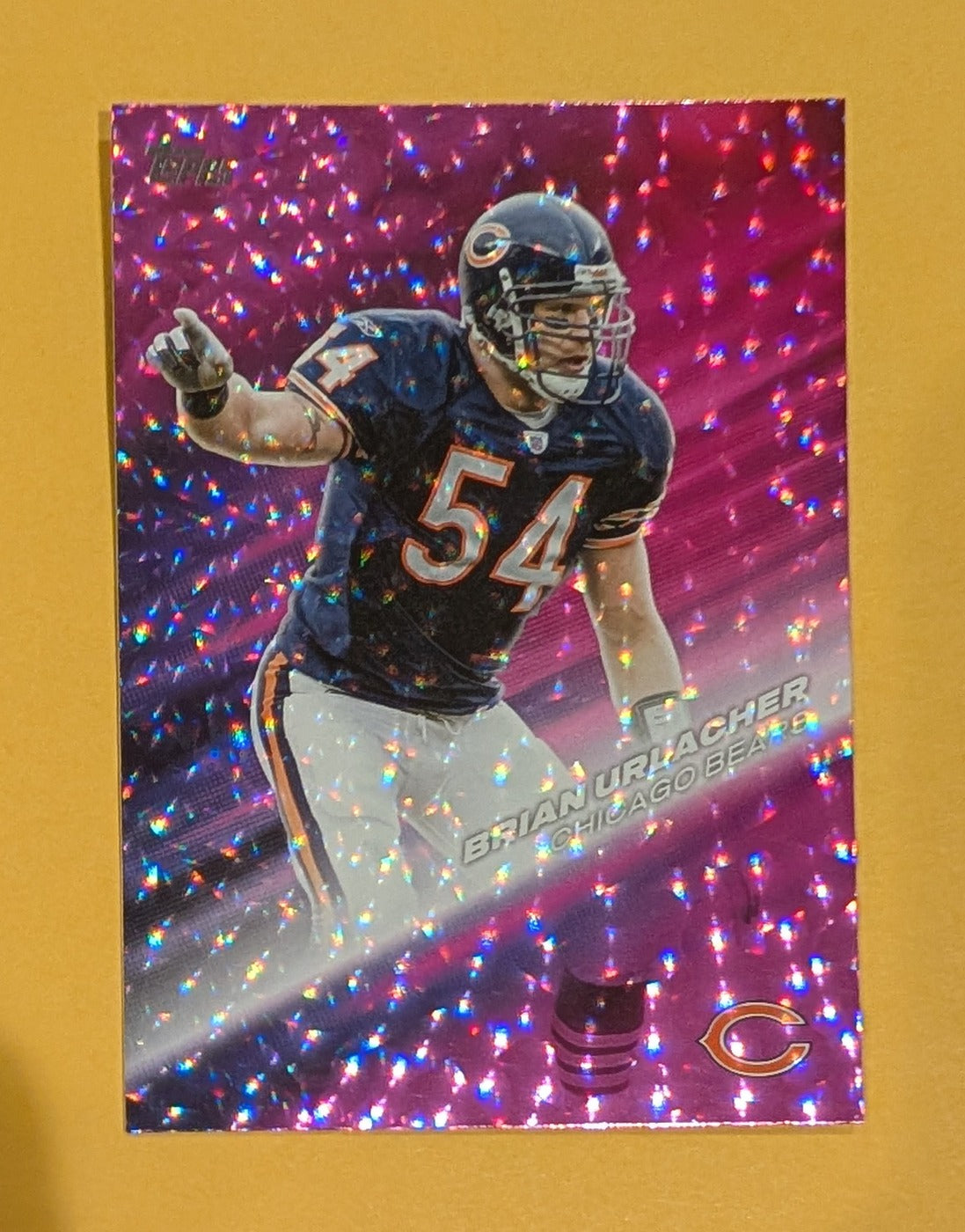 2026 Topps Football Brian Urlacher Greats of the Game #GOTG-20 Pink Crackle Foil