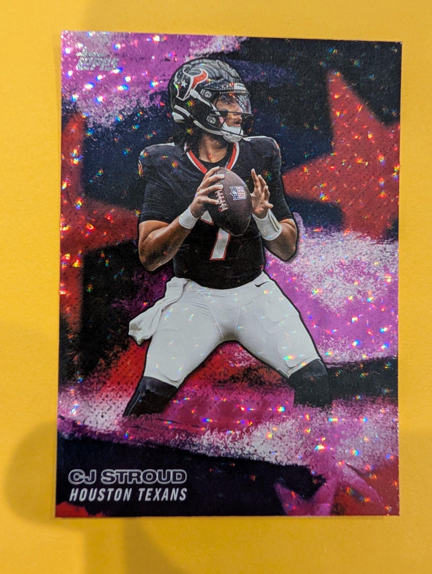 CJ Stroud NFLS-19 2026 Topps Football NFL Stars Pink Crackle Foil