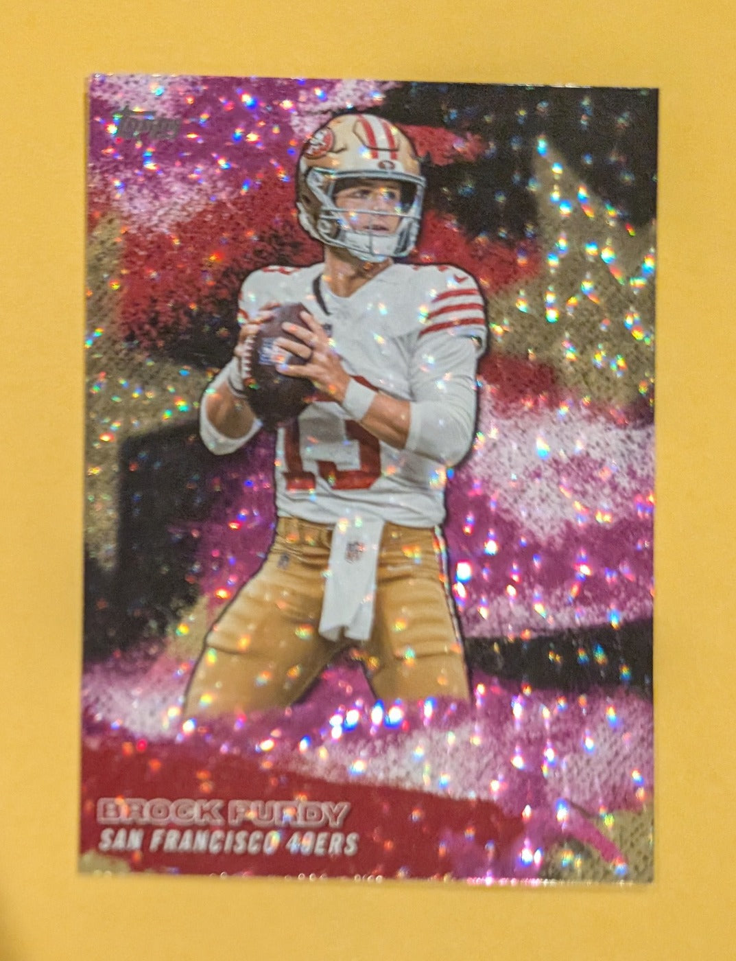 2026 Topps Football Brock Purdy NFL Stars #NFLS-30 Pink Crackle Foil