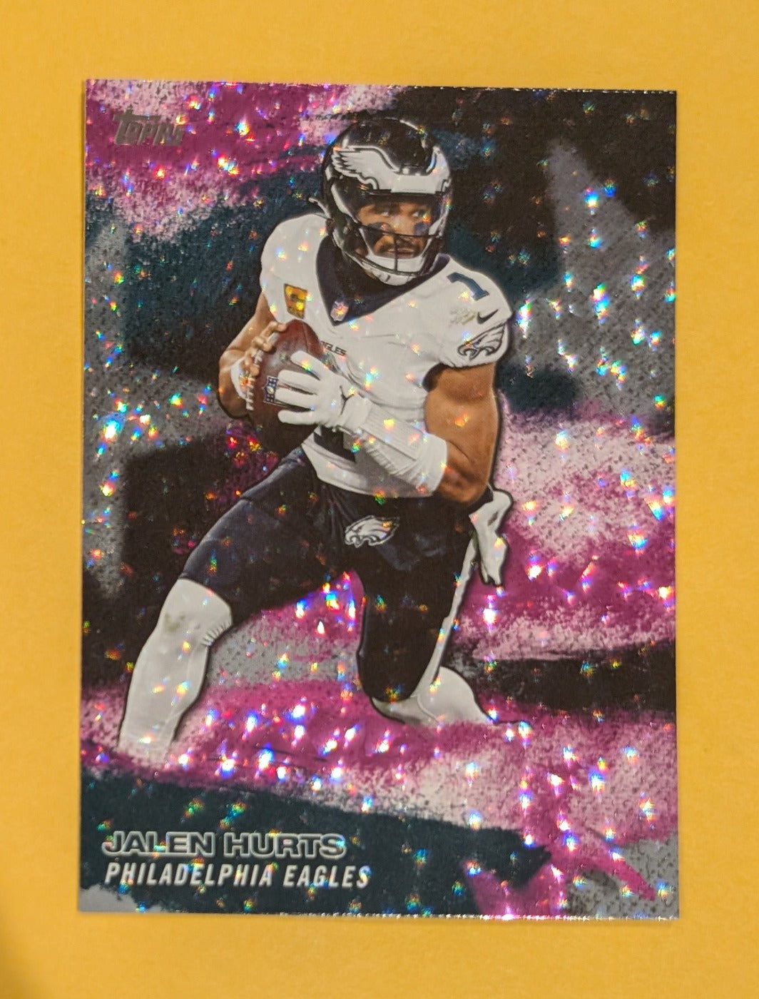 2026 Topps Football Jalen Hurts NFL Stars #NFLS-35 Pink Crackle Foil