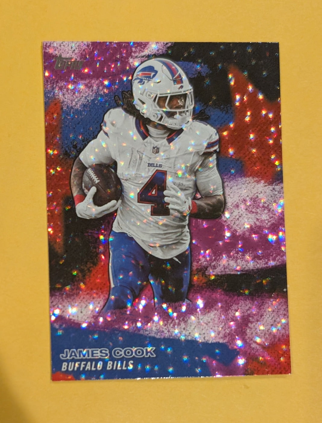 2026 Topps Football James Cook NFL Stars #NFLS-4 Pink Crackle Foil