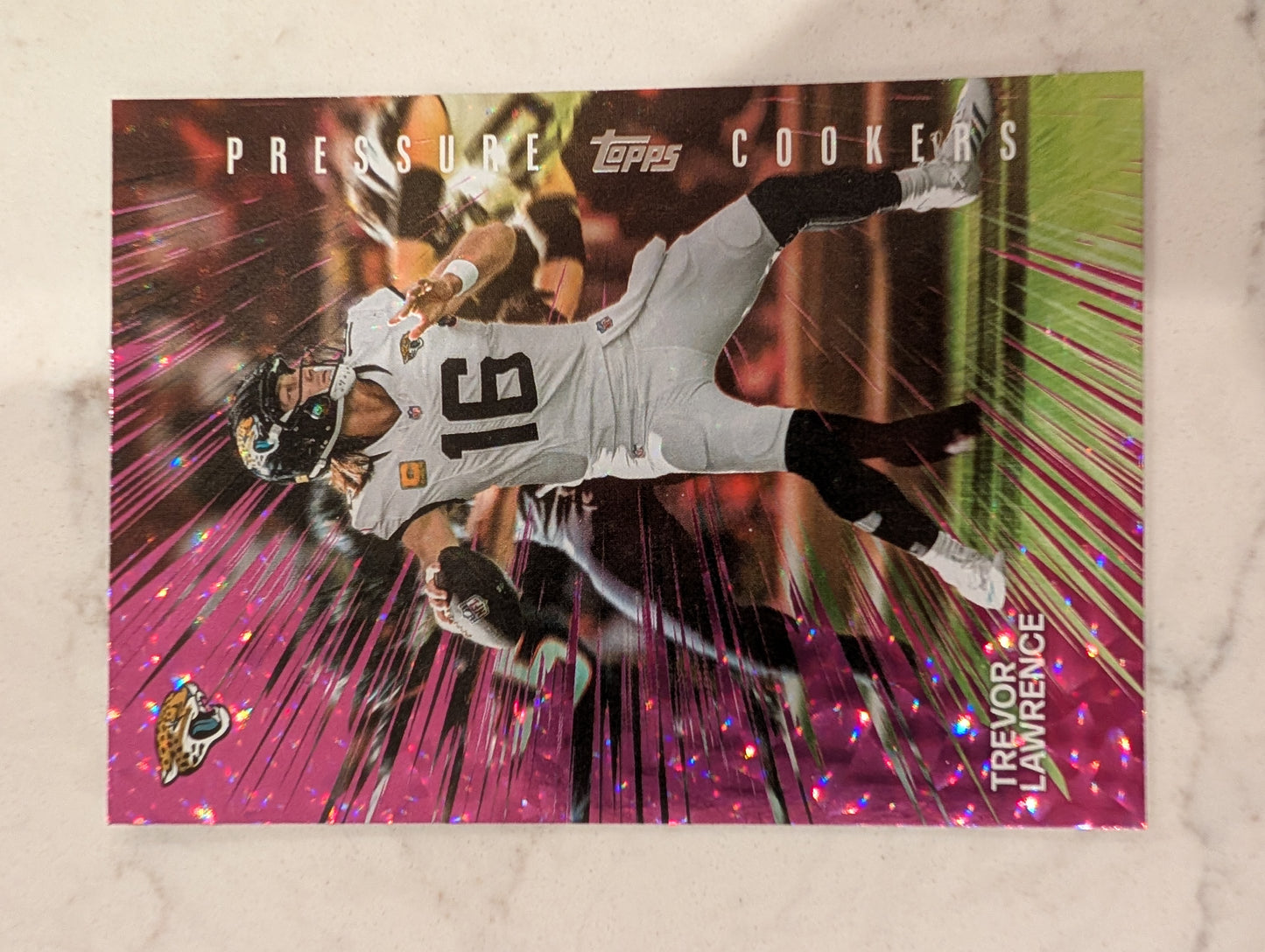 Trevor Lawrence PC-17 2026 Topps Football Pressure Cookers Pink Crackle Foil