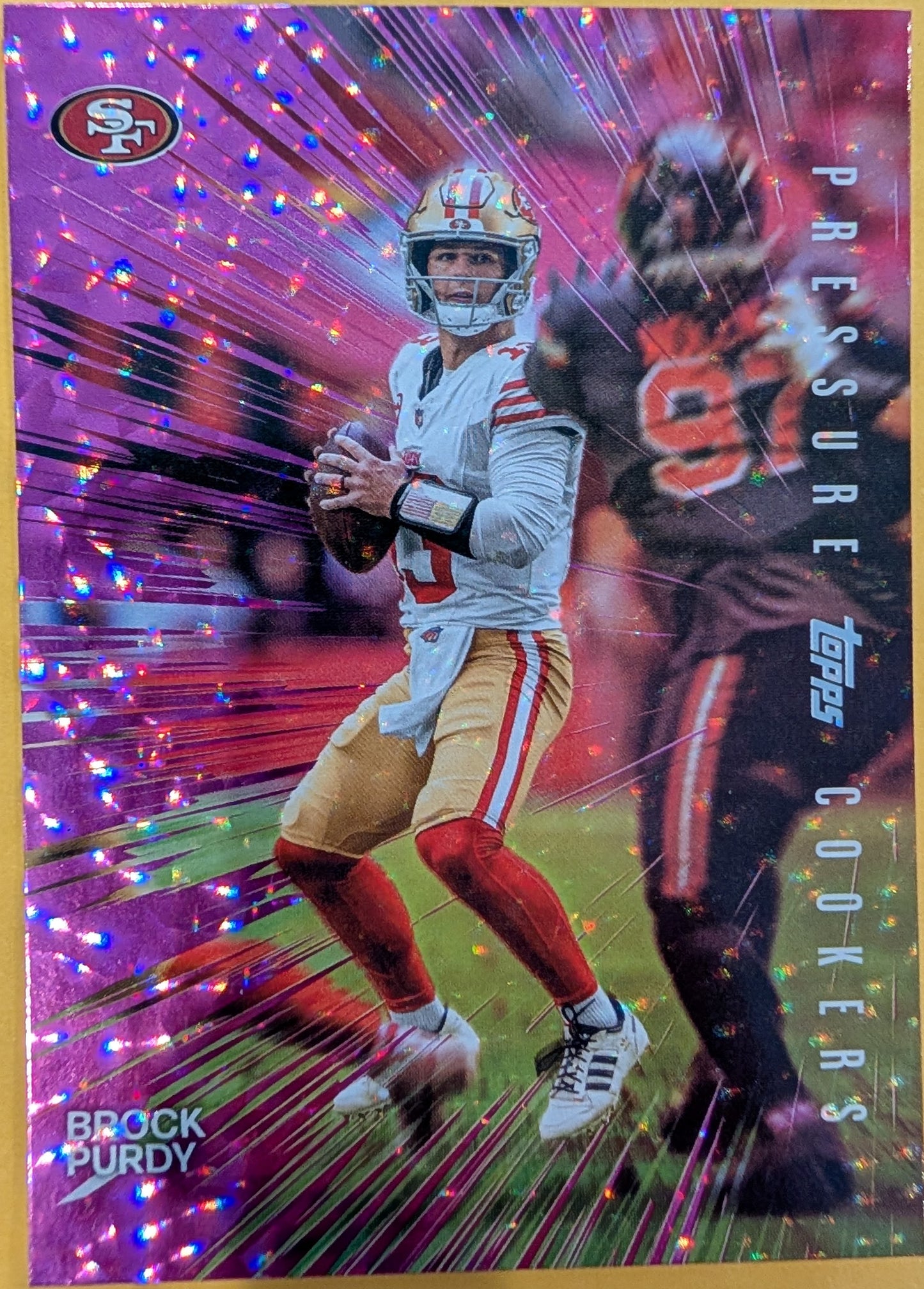 Brock Purdy PC-25 2026 Topps Football Pressure Cookers Pink Crackle Foil