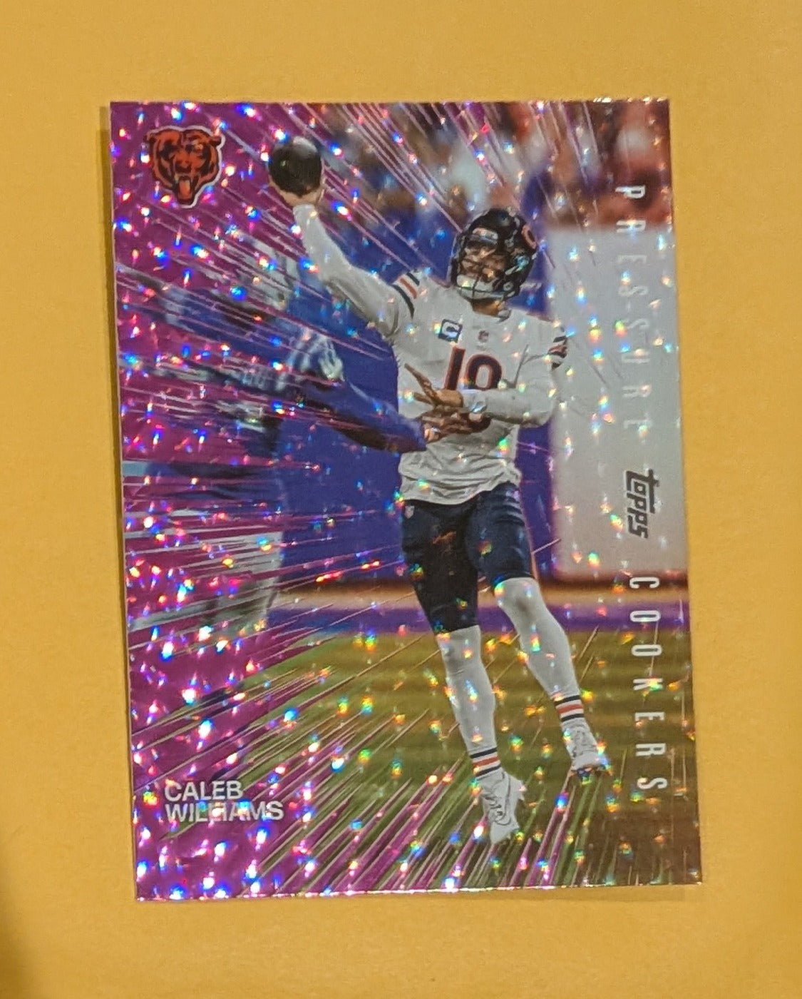 2026 Topps Football Caleb Williams Pressure Cookers #PC-6 Pink Crackle Foil