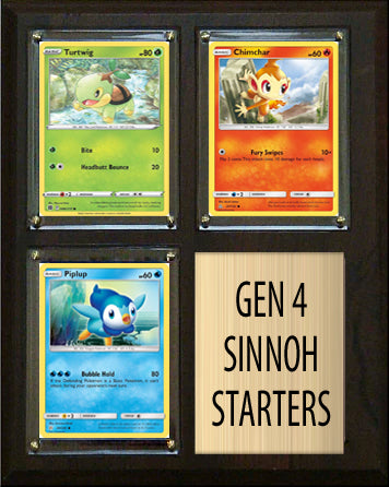 Pokemon Generation 4 Sinnoh Starters Plaque 3 Cards | Sports Card Gift FreshDCards Pokemon Generation 4 Sinnoh Starters Plaque 3 Cards | Sports Card Gift FreshDCards