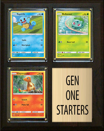 Pokemon Generation 1 Kanto Starters Plaque 3 Cards | Sports Card Gift FreshDCards Pokemon Generation 1 Kanto Starters Plaque 3 Cards | Sports Card Gift FreshDCards