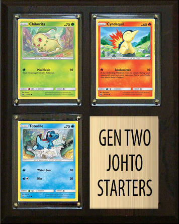 Pokemon Generation 2 Johto Starters Plaque 3 Cards | Sports Card Gift FreshDCards Pokemon Generation 2 Johto Starters Plaque 3 Cards | Sports Card Gift FreshDCards