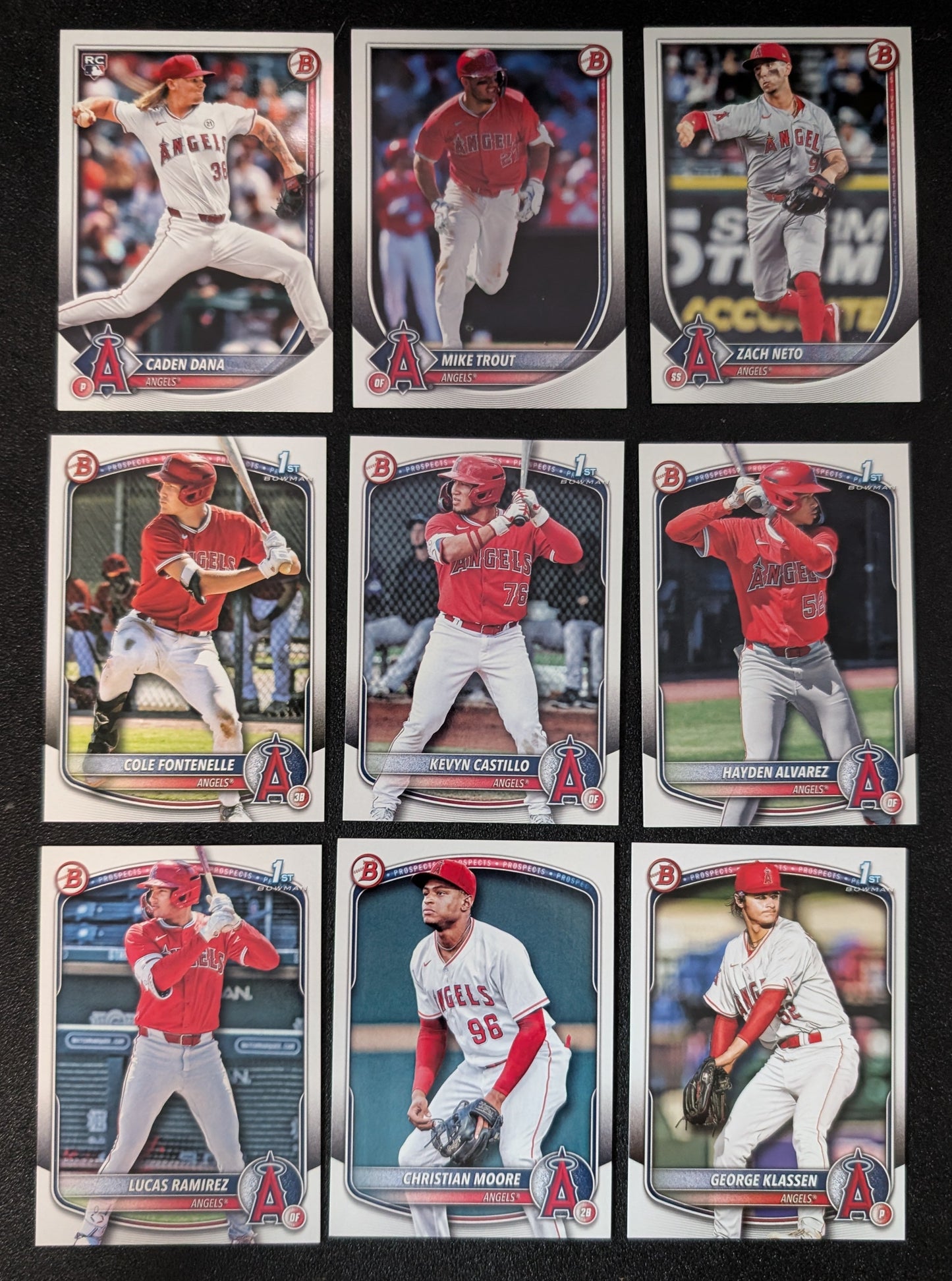 2025 BOWMAN Paper Prospects Team Set BP LA Angels Mike Trout Christian Moore