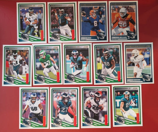 2025 SCORE NFL Philadelphia Eagles Team Set Jalen Hurts Saquon Barkley Cooper DeJean