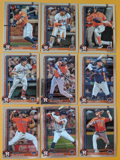 2025 Topps Chrome Baseball Team Set 9 Houston Astros Jose Altuve Jeremy Pena