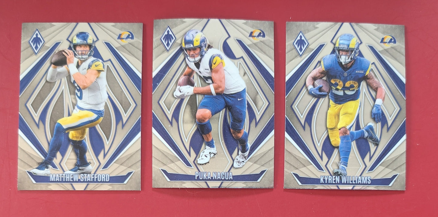 2024 Panini Phoenix NFL Team Pack Los Angeles Rams Puka Nacua Matthew Stafford