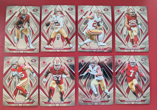 2024 Panini Phoenix NFL Team Pack San Francisco 49ers Kittle Purdy McCaffrey Samuel