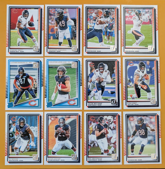 2025 Donruss NFL Team Set Chicago Bears Caleb Williams Burden RC