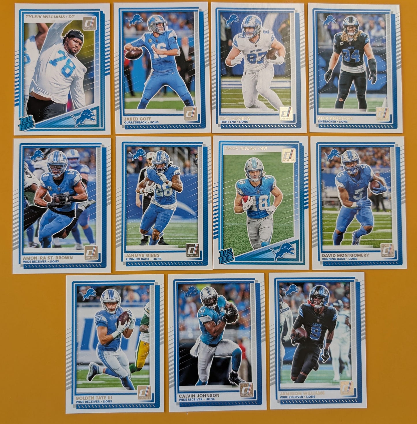 2025 Donruss NFL Team Set Detroit Lions - Jared Goff Amon-Ra