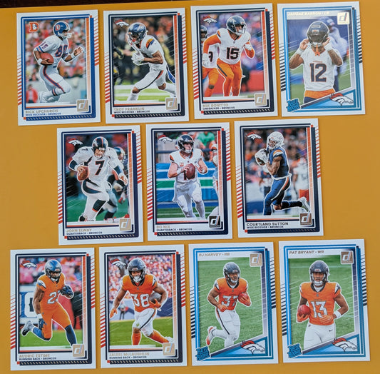 2025 Donruss NFL Team Set Denver Broncos Bo Nix John Elway