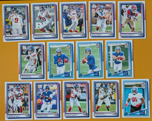 2025 Donruss NFL Team Set New York Giants - Jaxson Dart Skattebo