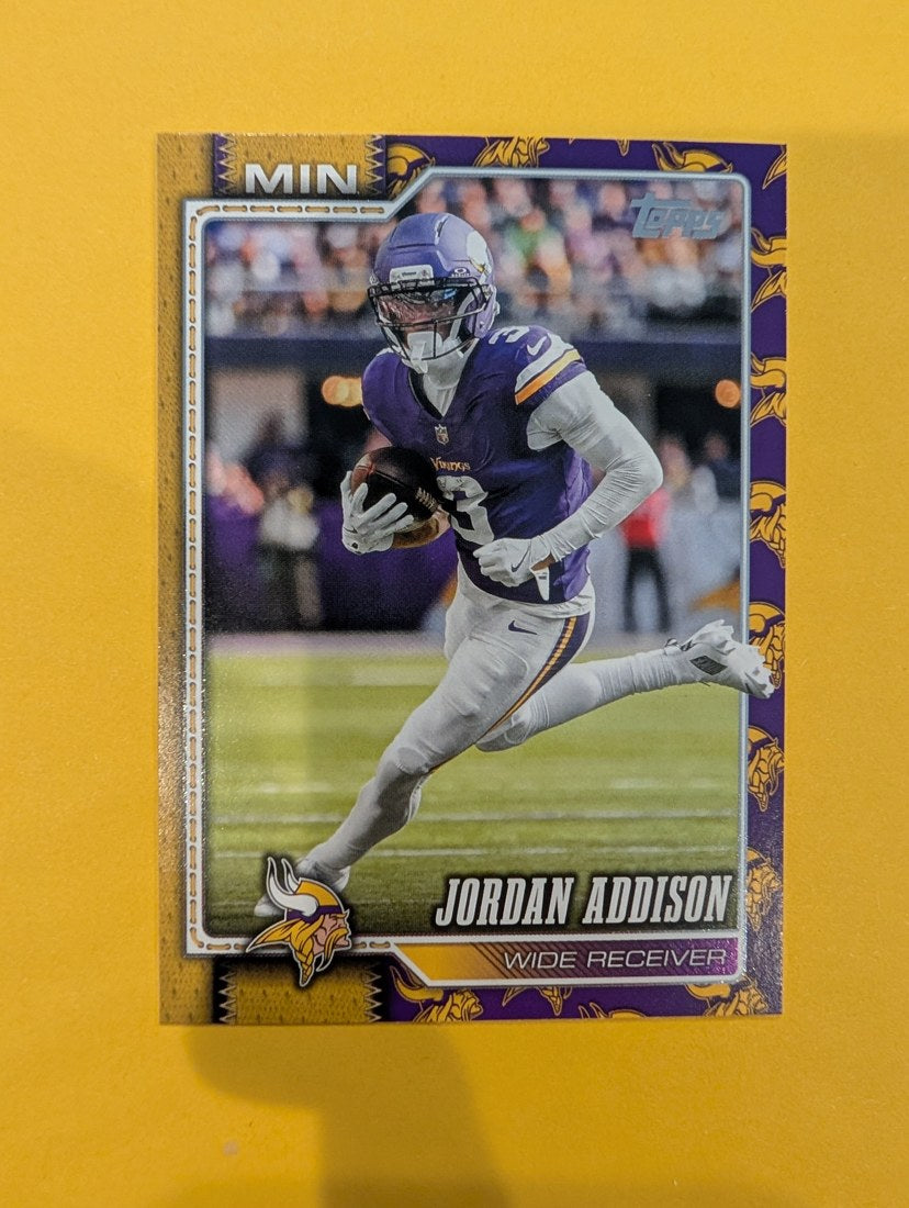 Jordan Addison Team Logo Border Variation 2026 Topps Football