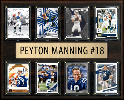 Peyton Manning Indianapolis Colts Fan Gift Plaque 12x15 8 Cards Topps Donruss Panini 2024 2025 2026