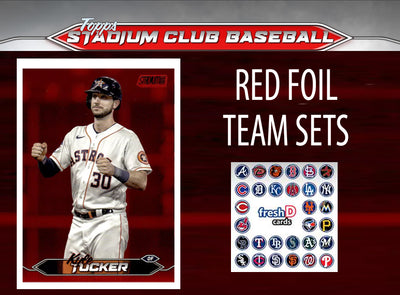 2024 Topps Stadium Club RED FOIL Team Set (10) Houston Astros Bregman Bagwell Biggio plaque