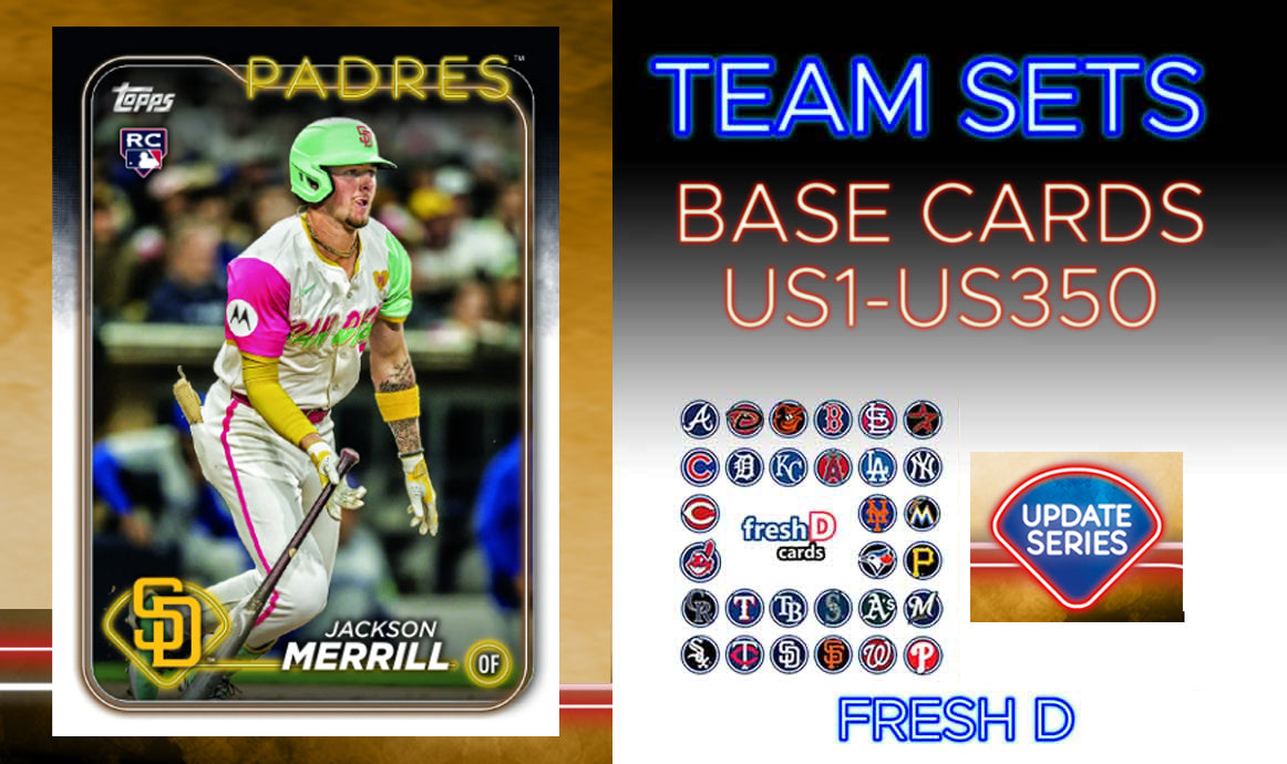 2024 Topps Update Team Set San Diego Padres Jackson Merrill RC Rookie Debut