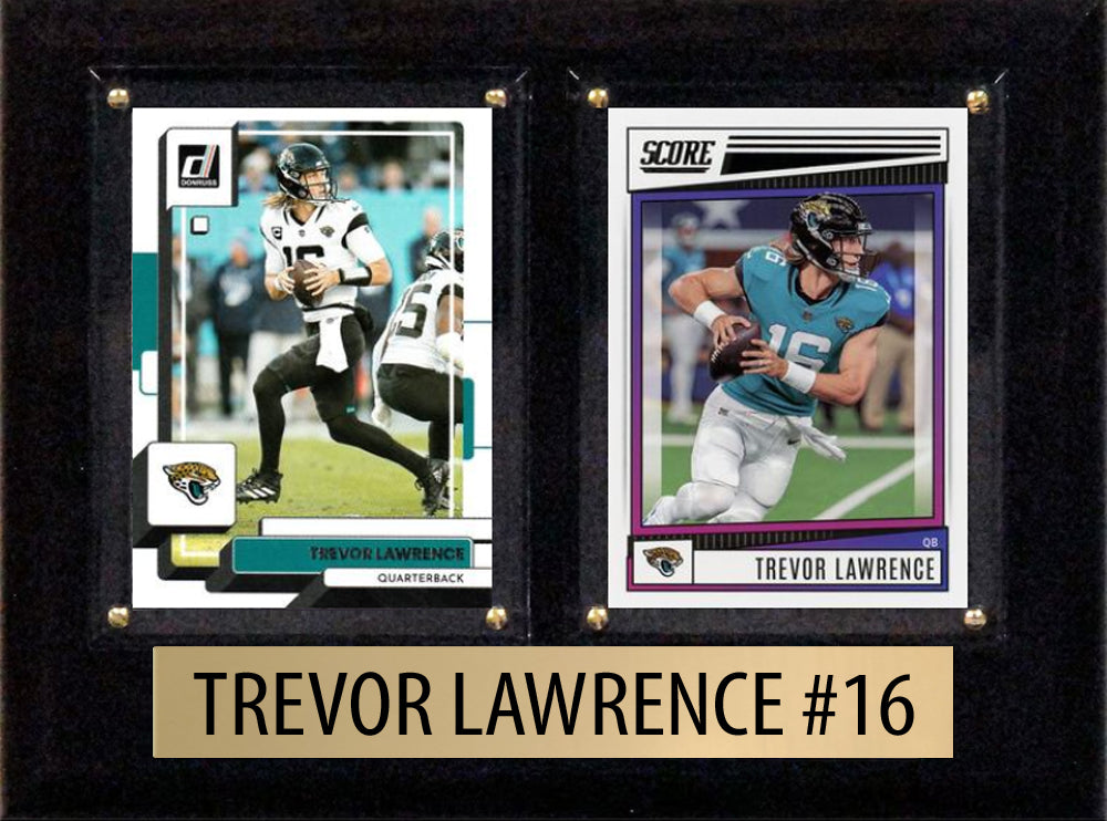 Trevor Lawrence Score Donruss 2023 2024 2 Card 6" x 8" Plaque Jacksonville Jaguars