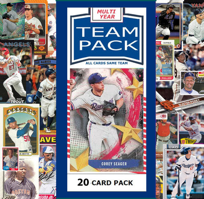 20 Card Multiyear Team Pack Texas Rangers 2024 2023 2025 Corey Seager Topps Stadium Club Archives Chrome Heritage Bowman