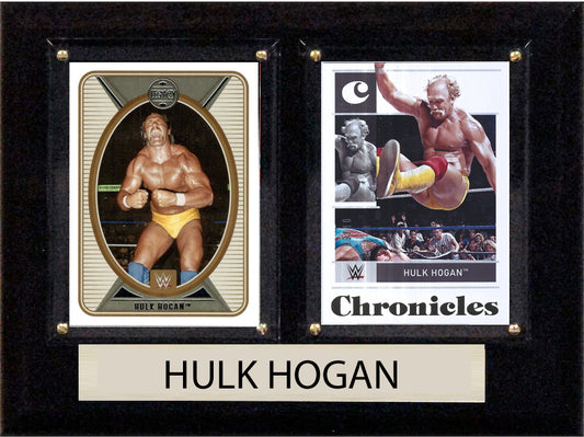WWE Hulk Hogan The Hulkster Panini Chronicles 2 Card Plaque 6x8