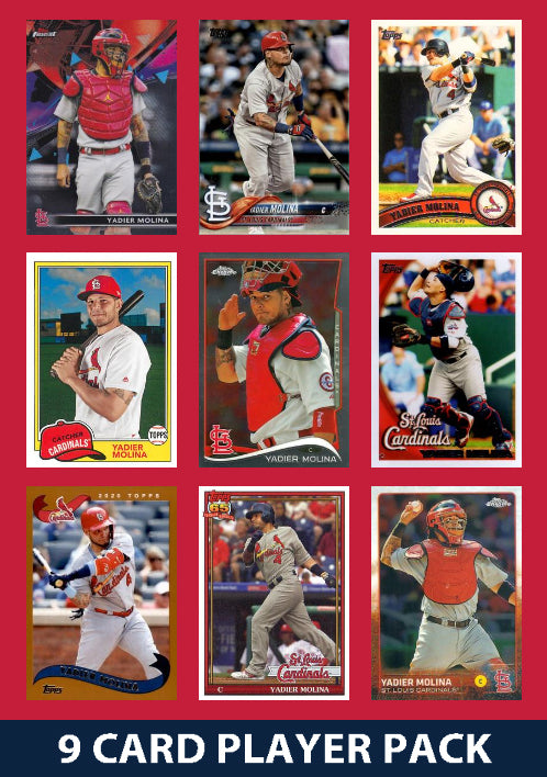 Yadier Molina St Louis Cardinals 9 Card Legend Pack Topps Bowman 2023