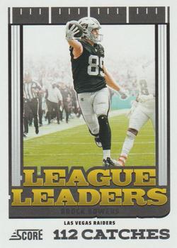 2025 Score League Leaders Brock Bowers #12